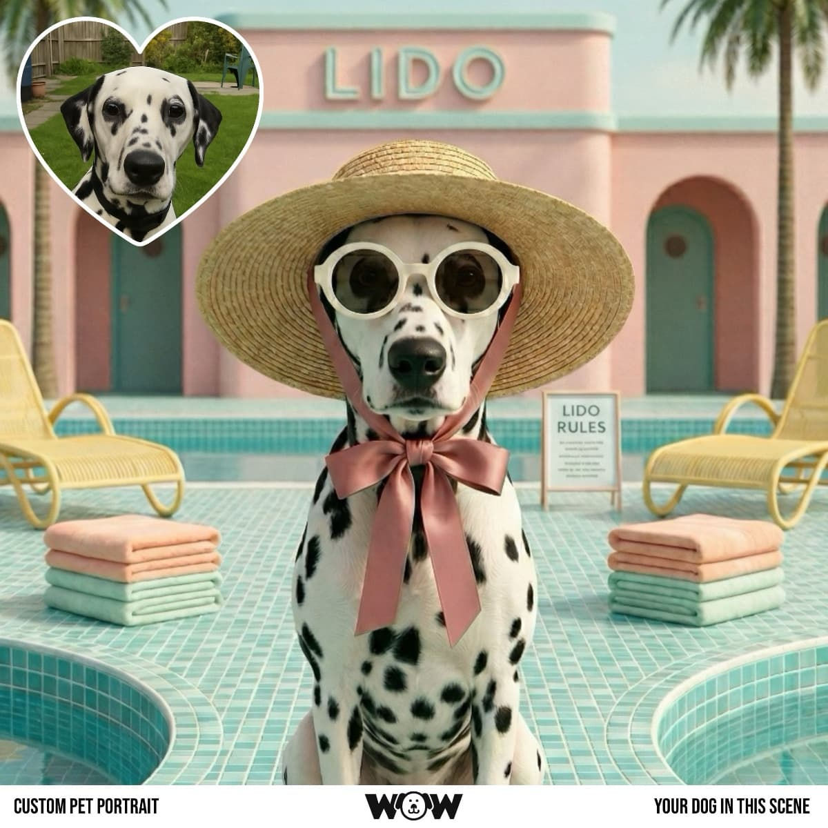 The Lido Custom Dog Portrait
