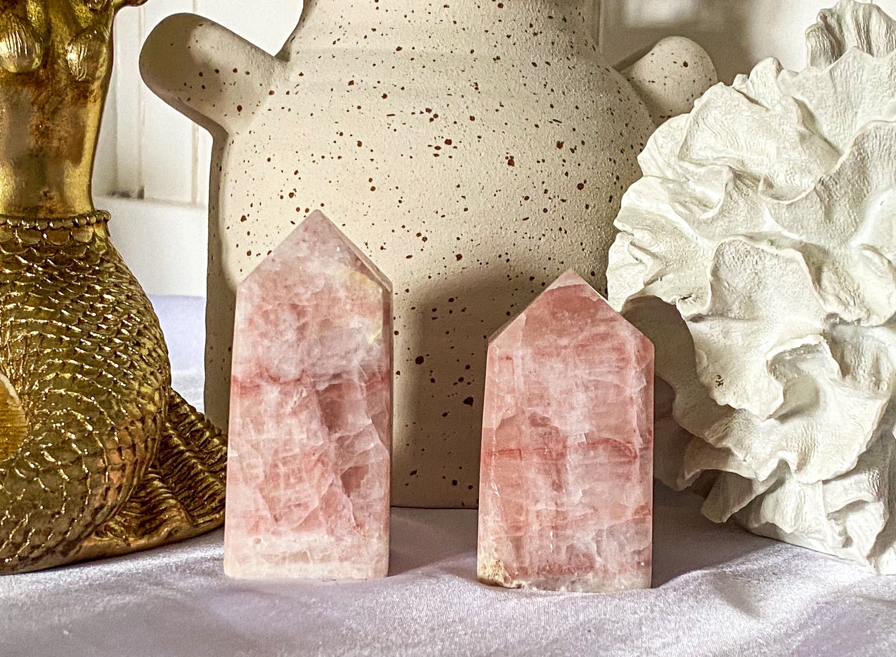 Rose Calcite Points