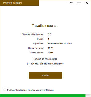 Prevent Restore est un logiciel conçu pour empêcher la récupération des fichiers supprimés. 