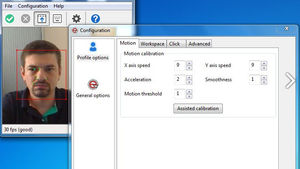 eViacam - logiciel de remplacement de la souris qui s'adresse aux personnes handicapées