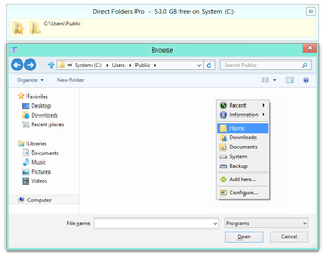Direct Folders - lanceur de dossiers