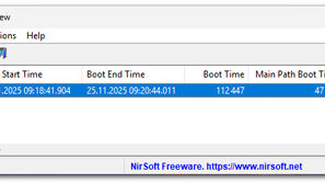 BootPerformanceView est un petit utilitaire Windows (de NirSoft) qui affiche des informations détaillées sur le processus de démarrage (boot) de votre ordinateur.