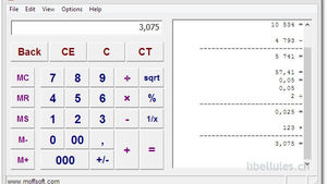 Moffsoft FreeCalc - pour les nostalgiques des bonnes vieilles calculatrices à ruban