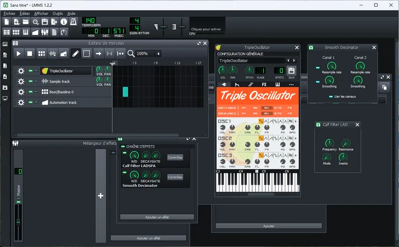 LMMS est une station de travail audionumérique gratuite et open source qui permet aux utilisateurs de créer de la musique