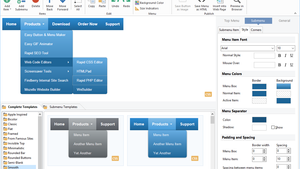 Easy Menu CSS génère du code CSS avec à la clé un menu déroulant