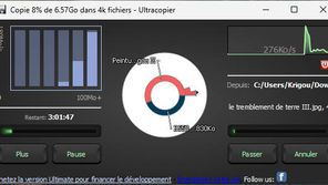 UltraCopier - remplace le système de copie de fichiers de l'explorateur de Windows