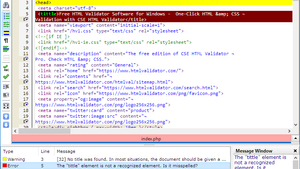CSE HTML Validator examine votre code HTML afin de déceler les éventuelles erreurs de syntaxe