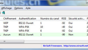 WirelessNetView est un utilitaire de recherche réseau Wifi poids plume de l'éditeur Nirsoft