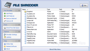 File Shredder - supprimez des fichiers de votre disque sans crainte qu'ils puissent être récupérés