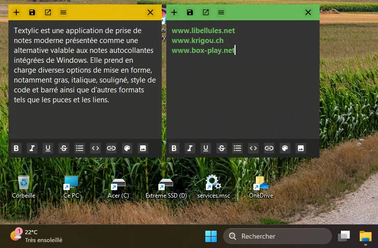 Textylic – prise de notes moderne en un package fonctionnel