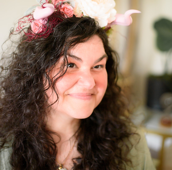 Jenny with a flower crown