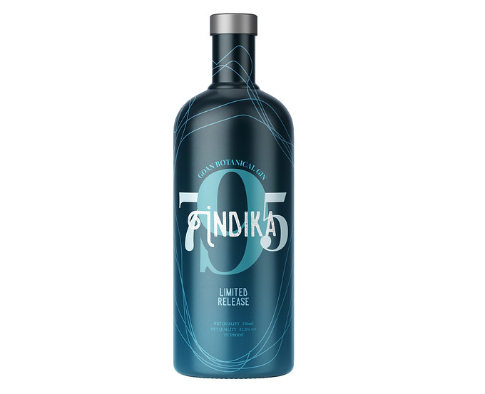 INDIKA 795 GIN Bottle full sleeve packaging