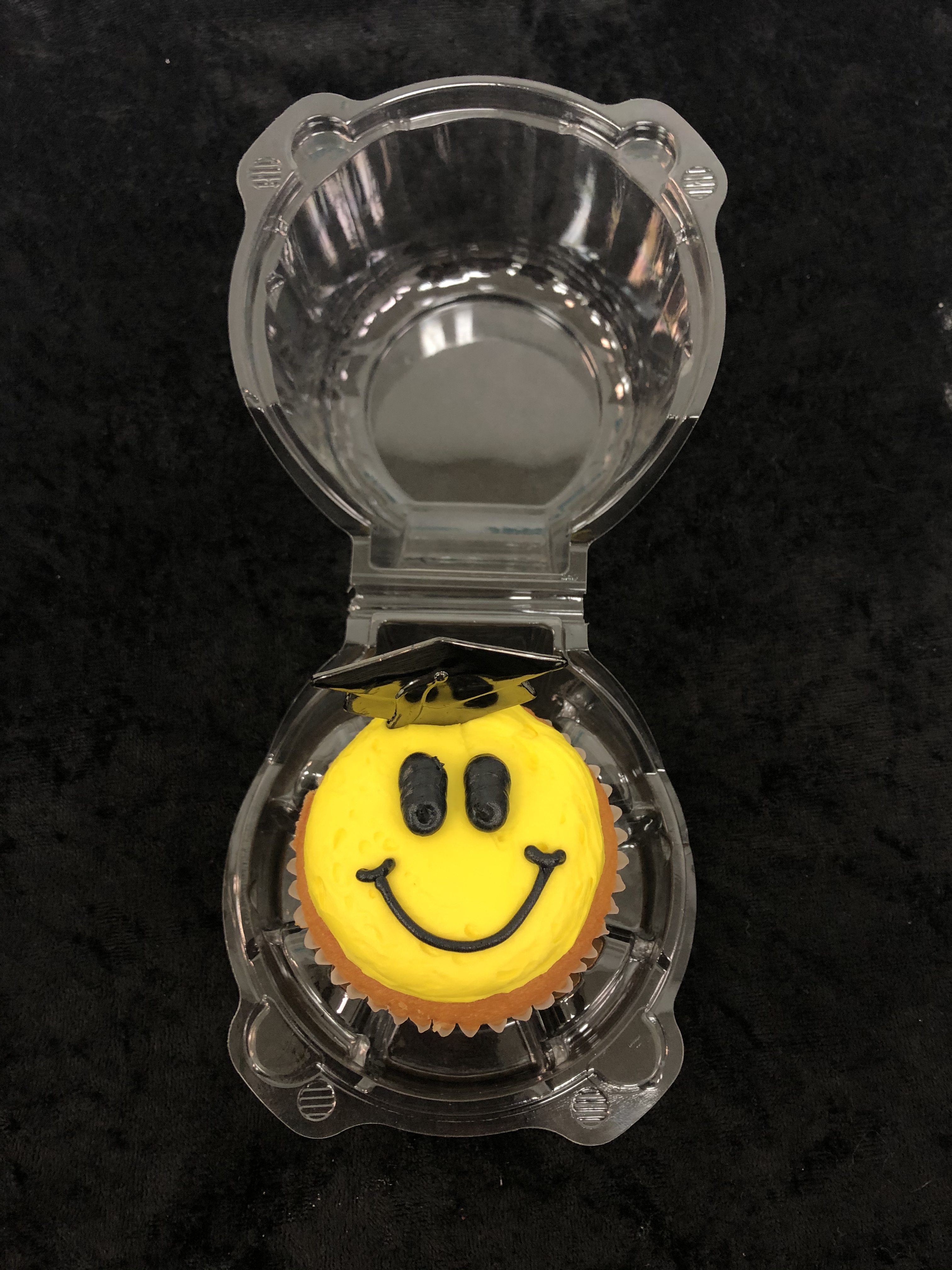 Grad Happy Face Cupcake