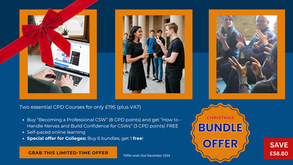 Exclusive bundle offer: buy "Becoming a professional CSW" course and get "How to - Handle Nerves and Build confidence" FREE
