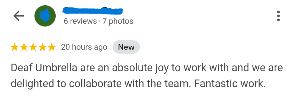 DEAF UMBRELLA REVIEW GOOGLE