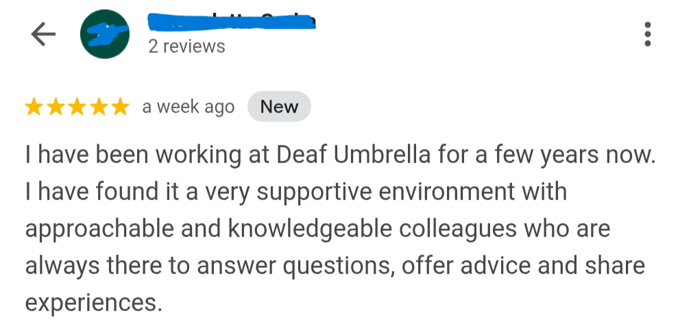 DEAF UMBRELLA REVIEW GOOGLE