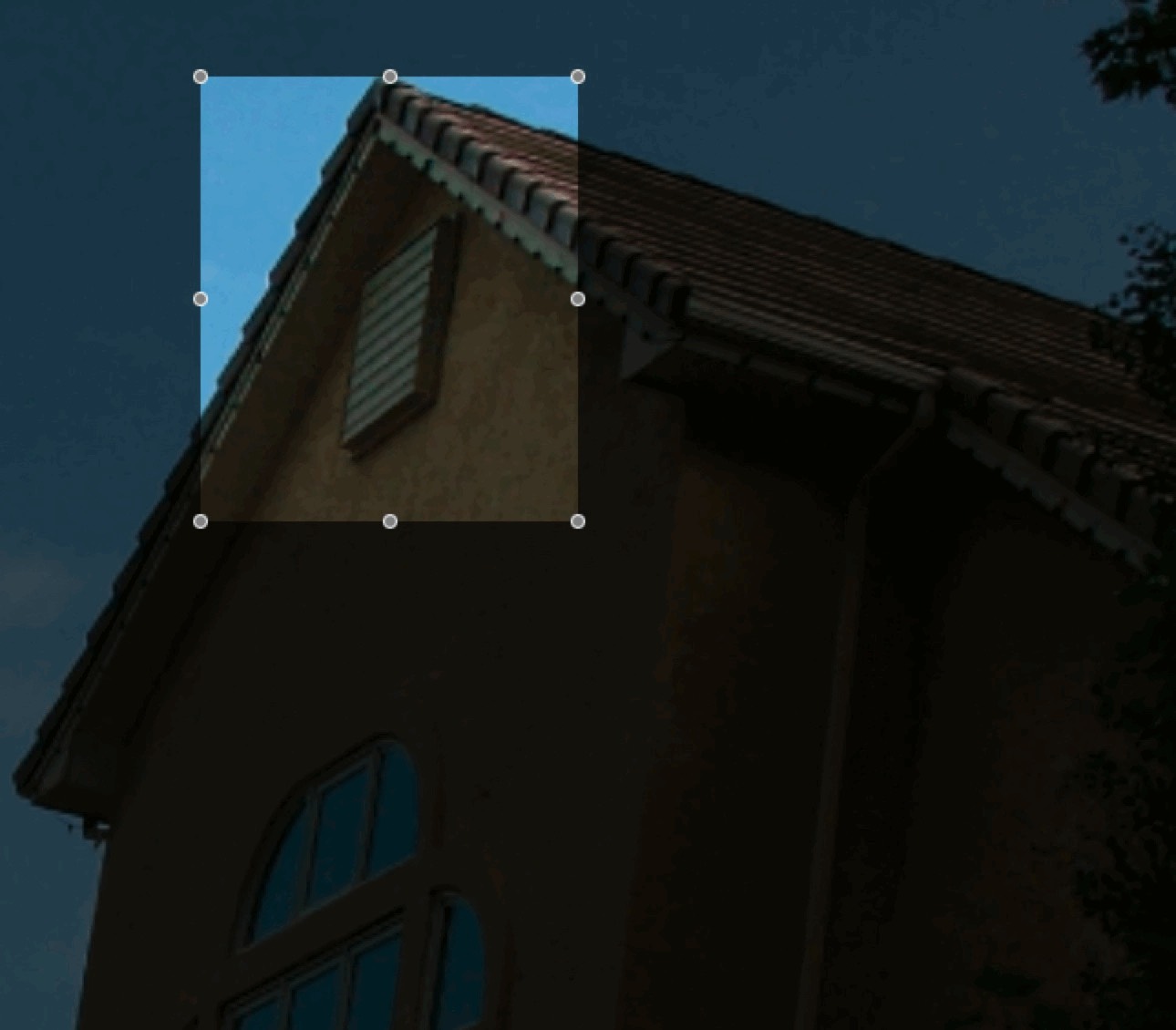 Motorized gable shutter