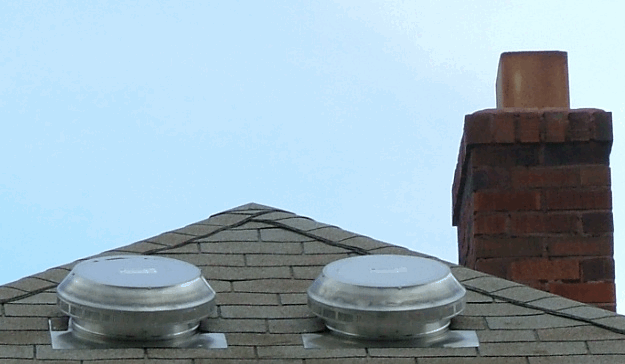 2 vents and chimney
