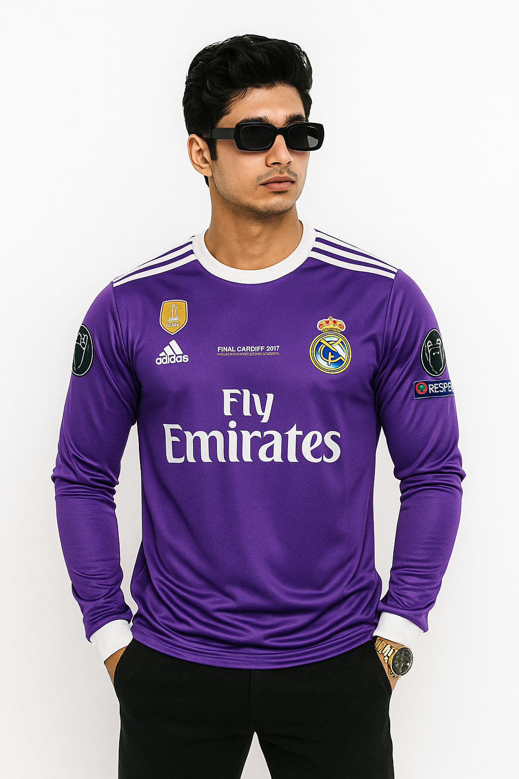 Real Madrid Ronaldo Purple Jersey 2016/17 — Full-Sleeve CR7 Away Shirt (Violet)