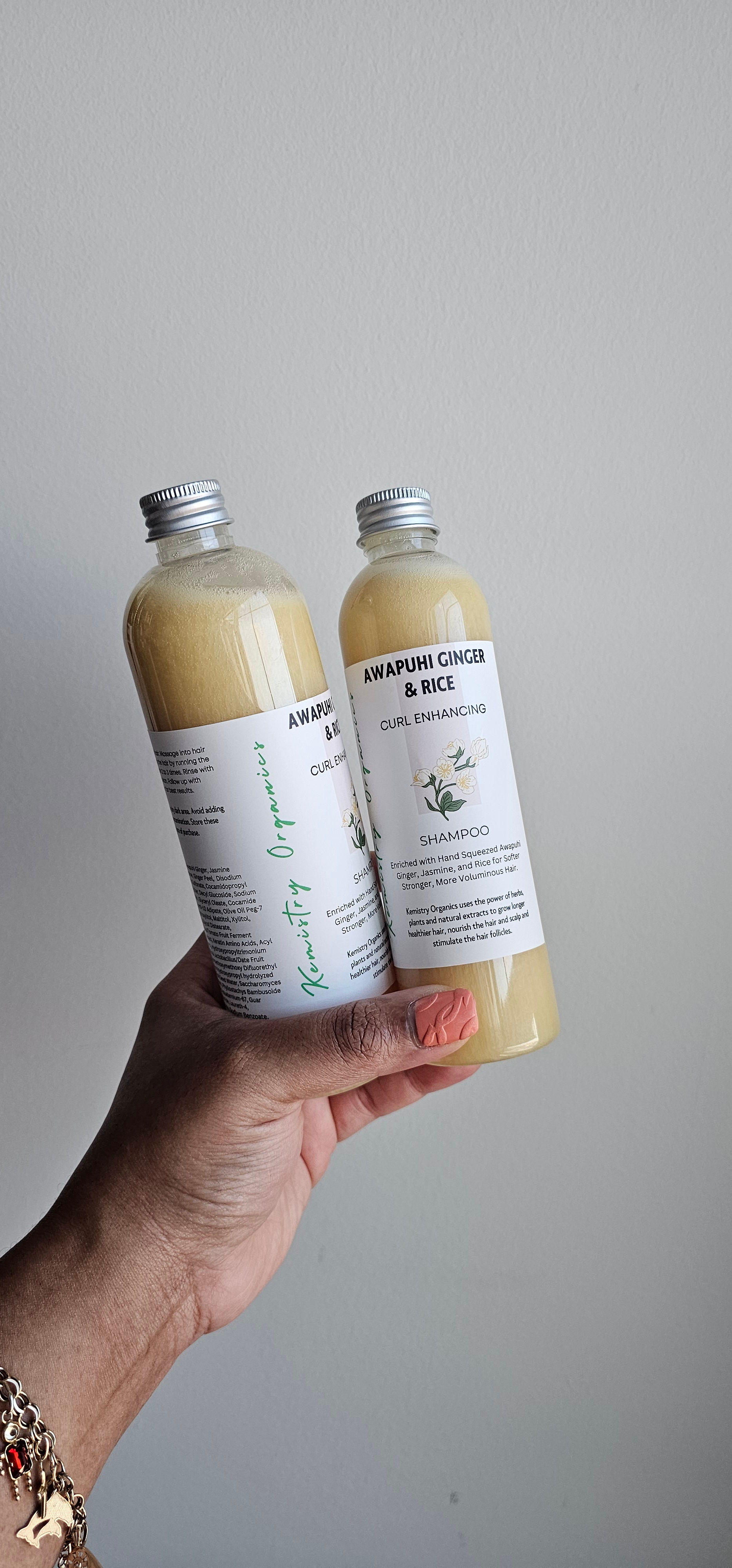 Awapuhi Ginger & Rice Water Curl Enhancing Strengthening shampoo