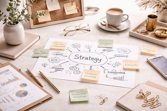 Strategischer Arbeitsplatz mit Mindmap.png