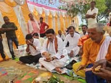 थरौली में श्रीराम जानकी मंदिर का भूमि पूजन सम्पन्न, विधायक अनिल त्रिपाठी ने किया शिलान्यास