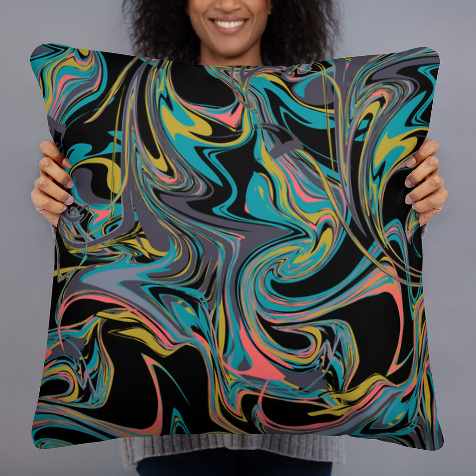 Premium Pillow Trippy Print Throw Pillow Psychedelic Design Pillow