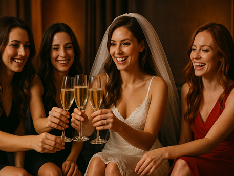 Une jeune mariée EVJF show striptease élégant classe