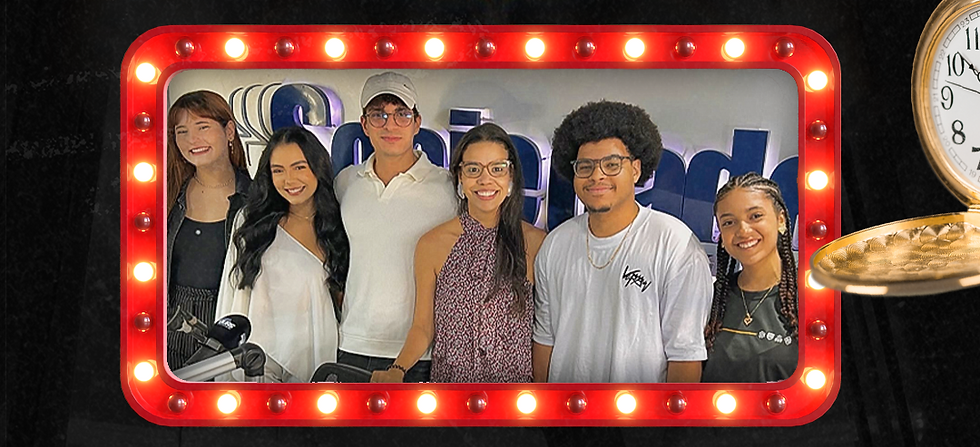 Equipe do Curta "Próximo Andar" em entrevista na Rádio Sociedade.