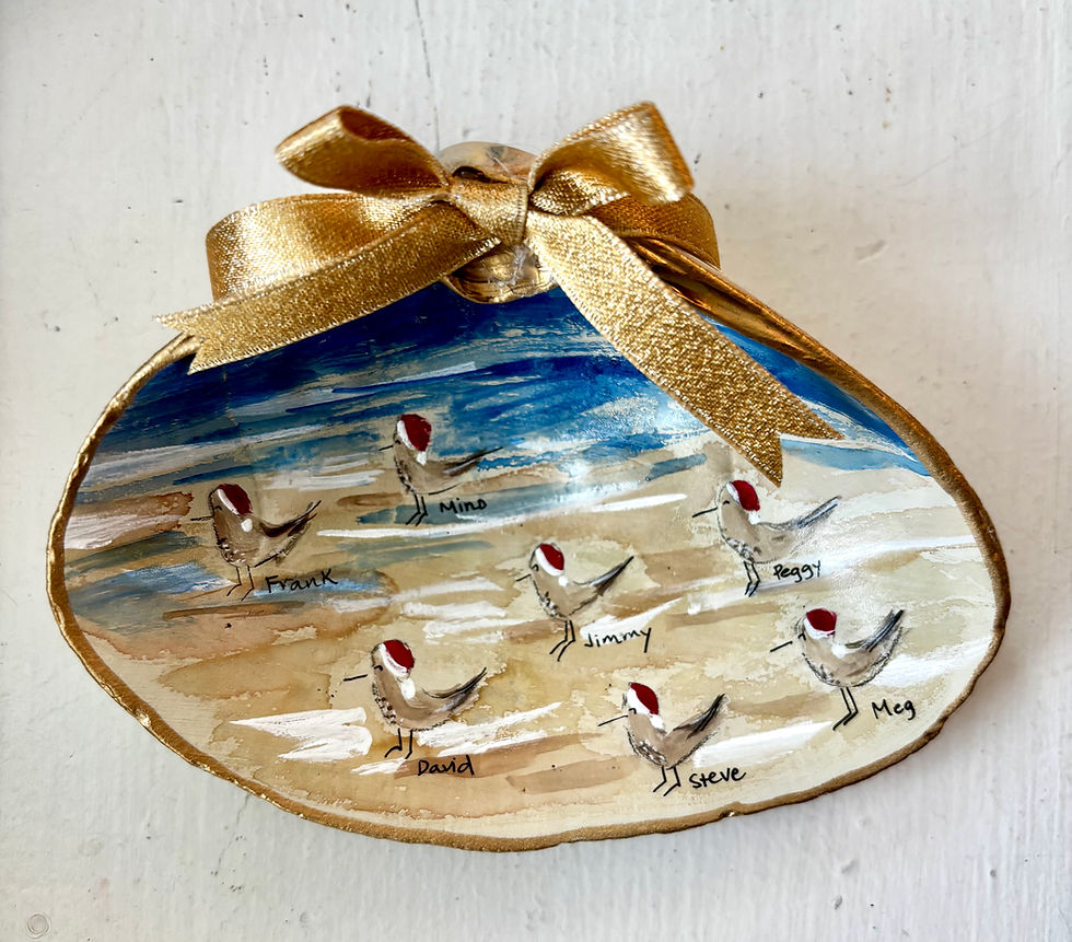 Thumbnail: Coastal Sandpiper Seashell Ornament | Beach Keepsake Gift Souvenir