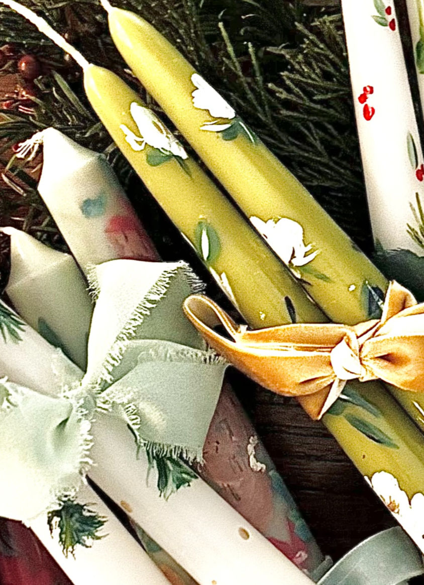 Thumbnail: Hand-Painted Taper Candles