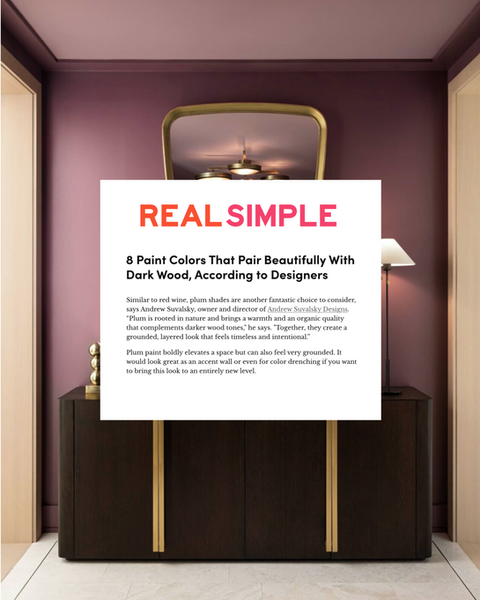 Real Simple article featuring designer Andrew Suvalsky’s color advice, secured by Korab Communications.