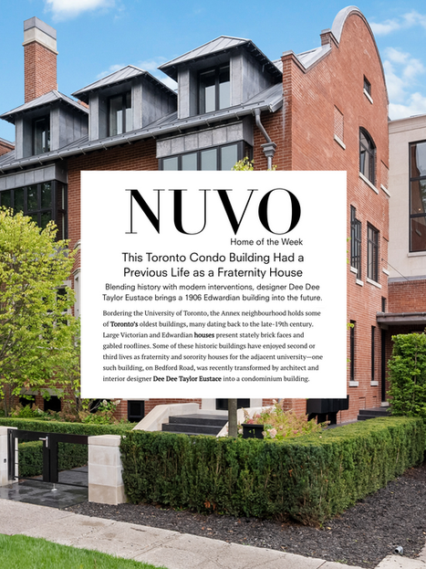 NUVO Magazine feature on Toronto heritage home transformation, placed by Korab Communications for Taylor Hannah Architect Inc.