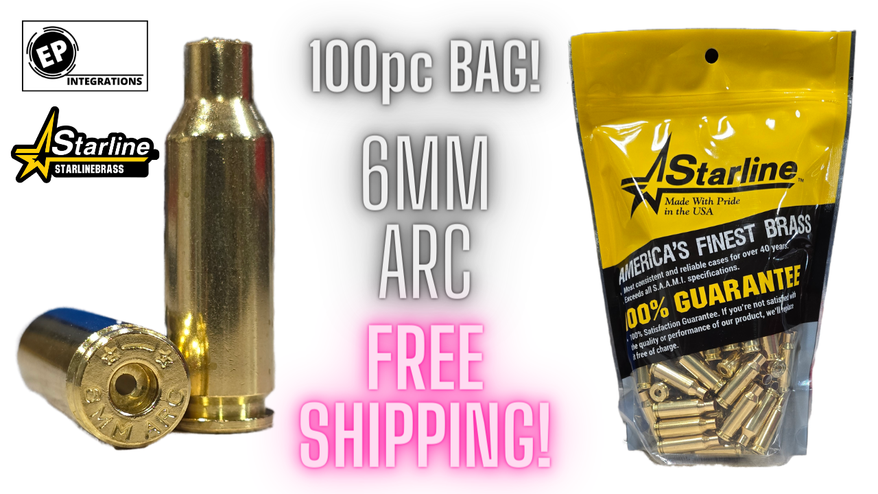 6MM ARC - STARLINE BRASS - 100pc BAG! FREE SHIP 50 STATES!