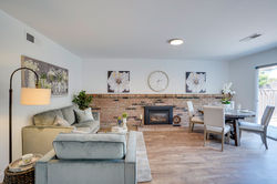 Family Room with Adjoining Open Kitchen