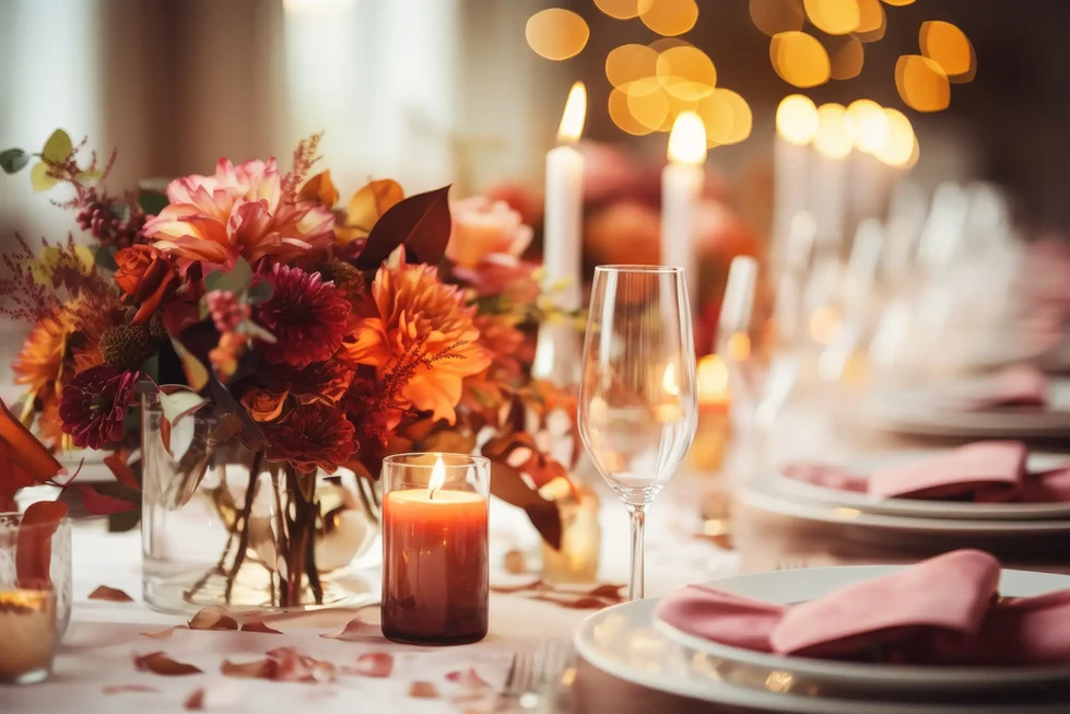 Beautiful Thanksgiving table design by Floral Wonders