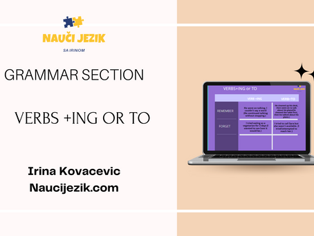 NAJČEŠĆI glagoli u engleskom jeziku čije se značenje menja dodavanjem -ING ili -TO.