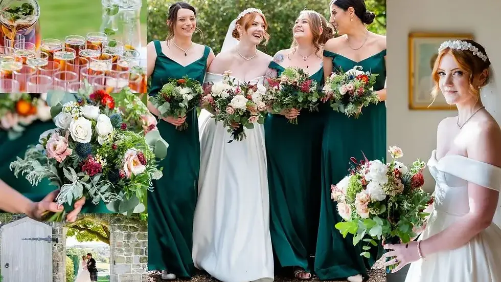 Green Flowers & Lush Foliage