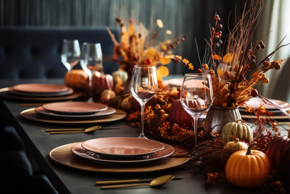 Beautiful Thanksgiving table design by Floral Wonders