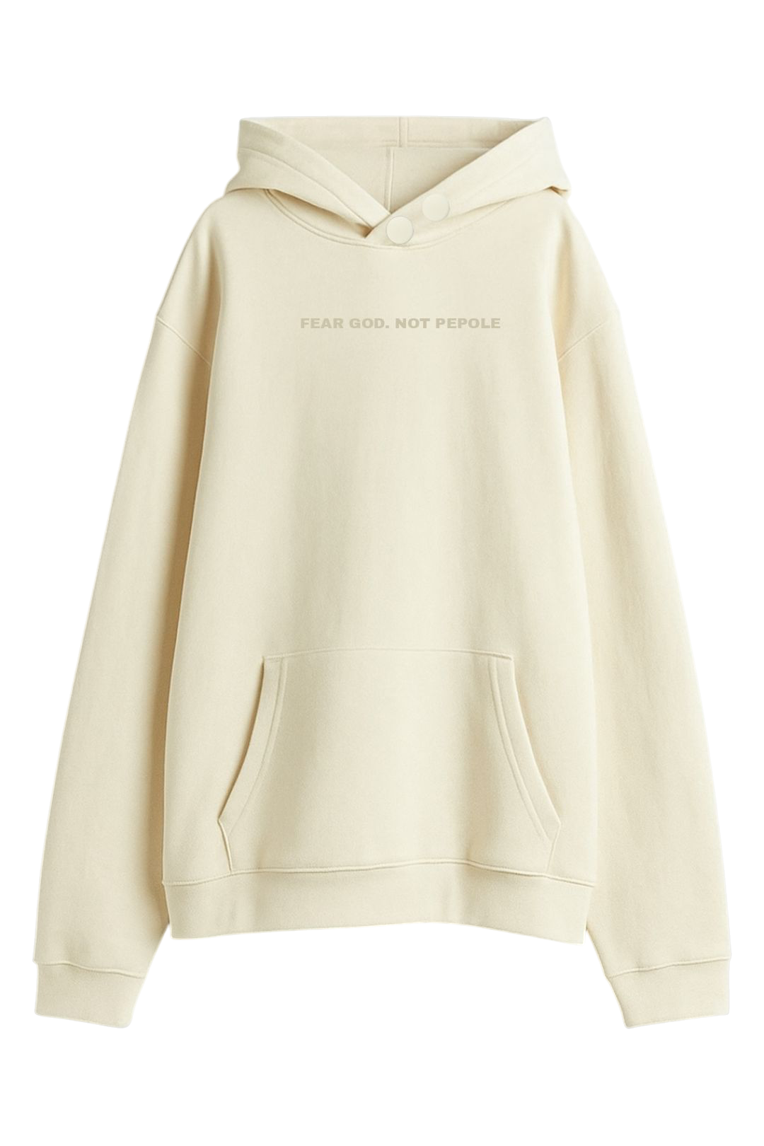 Hoodie Oversize Unisexe Crème – Allure Noble