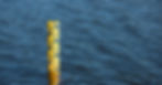 A yellow water level gauge marked with measurements stands partially submerged in rippling blue water.