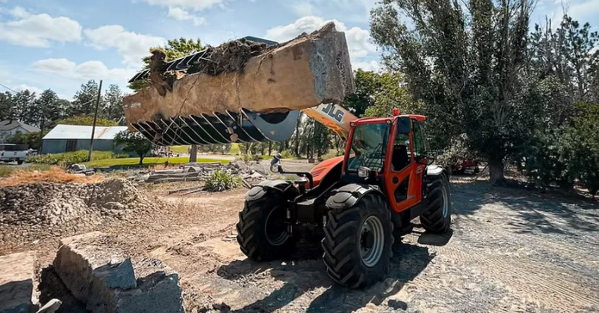 Heavy-duty tractor attachment in the field
