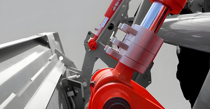 Agricultural equipment that uses hydraulic stroke control