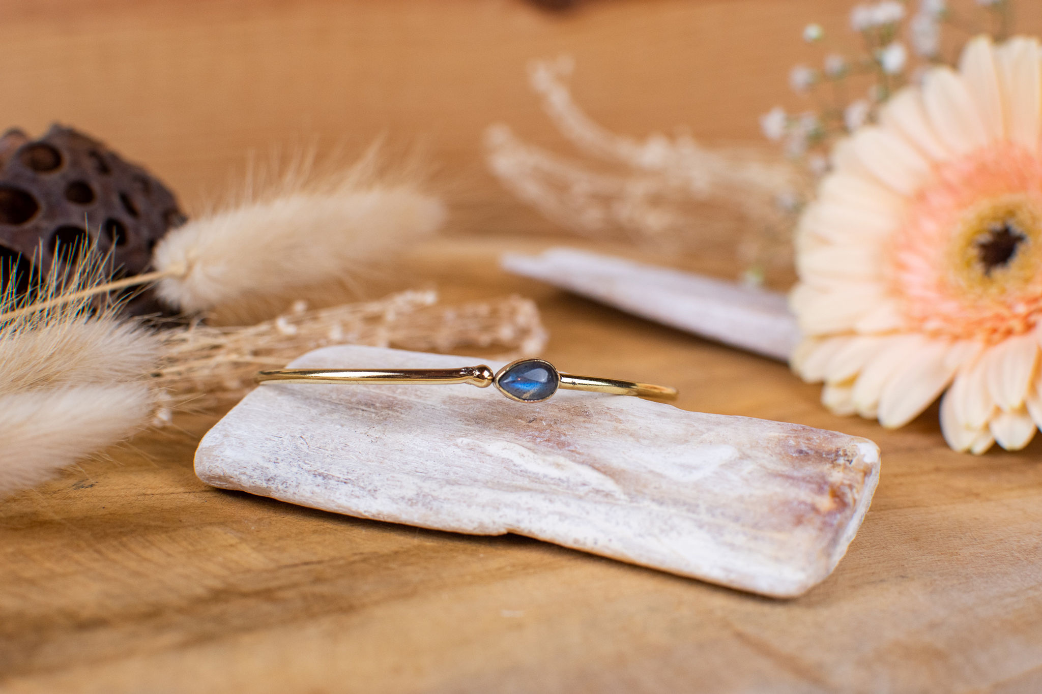 Bracelet fin labradorite