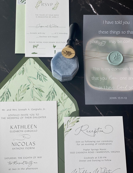 Olive Wedding Suite by Polk Paper