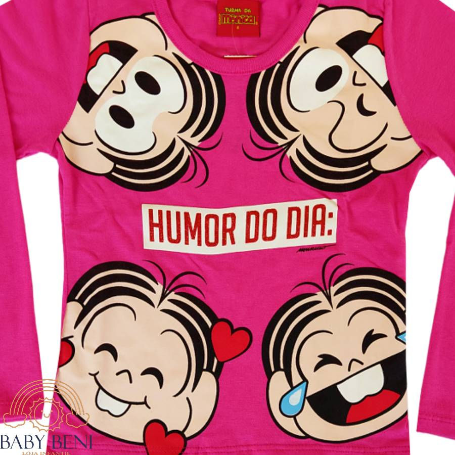 Miniatura: Blusa Manga Longa Pink Turma da Monica Humor do Dia - 6393