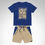 Miniatura: Conjunto Camiseta azul e Shorts Bege Play - 2713
