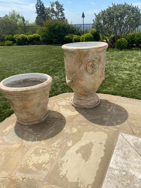 Exterior urns painted to match client’s design-6