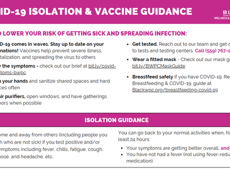 COVID-19 ISOLATION & VACCINE GUIDE