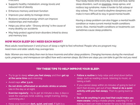 SLEEP AND MENTAL HEALTH